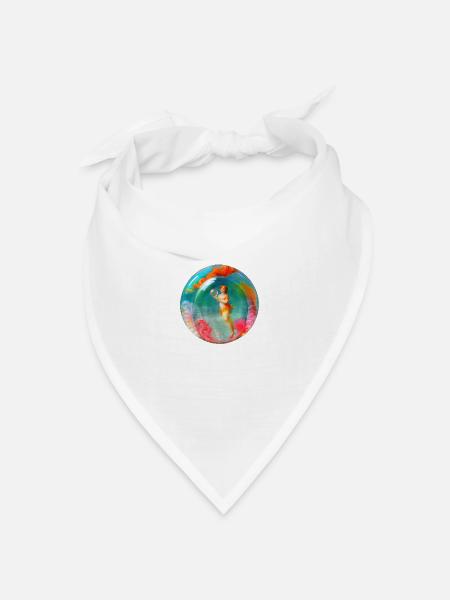 venus in der seifenblase - Bandana Dreieckstuch - Weiß