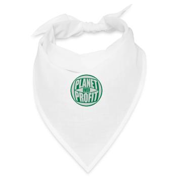 planet over profit Zitat - Bandana Dreieckstuch - Weiß - Vorne