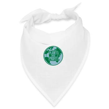 planet over profit Zitat - Bandana Dreieckstuch - Weiß - Vorne