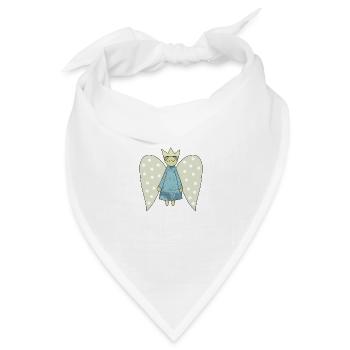 Der Flug des Weihnachtsengels - Bandana Dreieckstuch - Weiß - Vorne