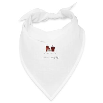 dear santa, define naughty. - Bandana Dreieckstuch - Weiß - Vorne