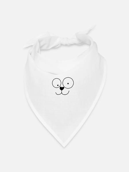Hundi - Bandana Dreieckstuch - Weiß
