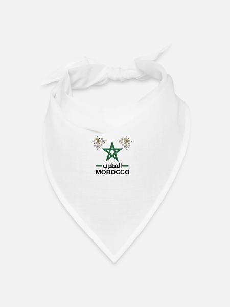 Marokko - Bandana Dreieckstuch - Weiß