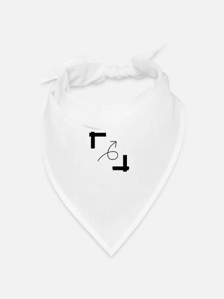 Kantenpfeil - Bandana Dreieckstuch - Weiß