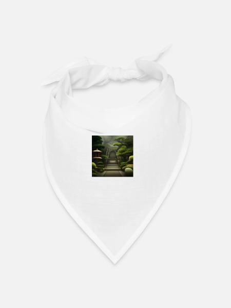 Blühen Bonzai-Bäume - Bandana Dreieckstuch - Weiß