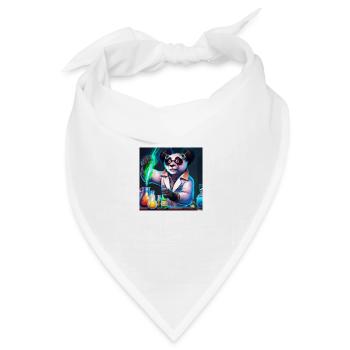Chemiepanda - Bandana Dreieckstuch - Weiß - Vorne