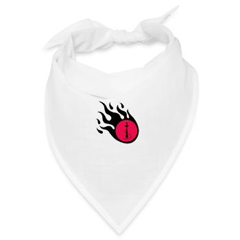 Shisha Flamme - Bandana Dreieckstuch - Weiß - Vorne