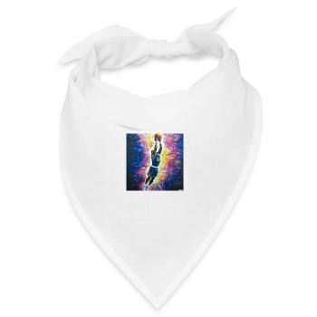 Basketballspieler Dunk - Bandana Dreieckstuch - Weiß - Vorne