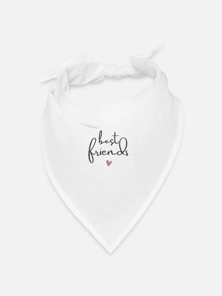 BFF best frieds forever Spruch - Bandana Dreieckstuch - Weiß