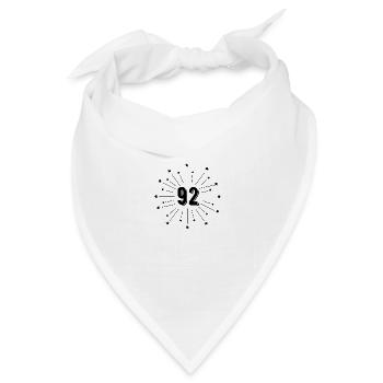 92. Sterngeburtstag - 92 Jahre Geschenk - Bandana Dreieckstuch - Weiß - Vorne