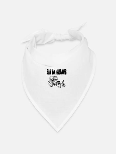 Traktor - Bandana Dreieckstuch - Weiß