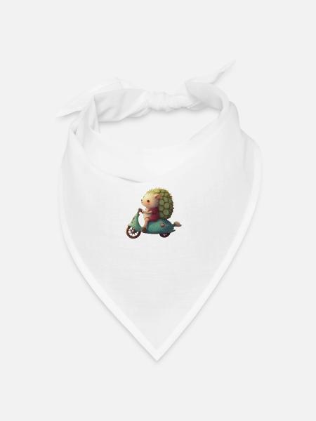 Igelroller - Bandana Dreieckstuch - Weiß