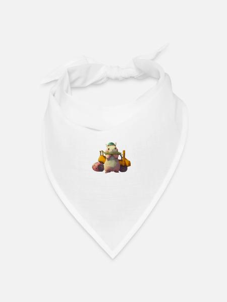 Murmeltierarbeiten - Bandana Dreieckstuch - Weiß