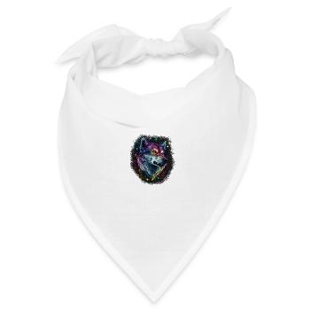 Afrikanischer Wildhund - Bandana Dreieckstuch - Weiß - Vorne