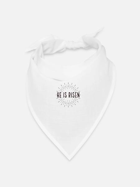 He is Risen - Bandana Dreieckstuch - Weiß