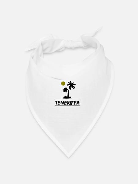 Teneriffa - Bandana Dreieckstuch - Weiß