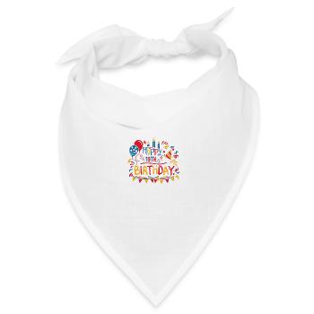 Alles Gute zum 19. Geburtstag Geschenke für Neunzehnte 19-Jährige - Bandana Dreieckstuch - Weiß - Vorne