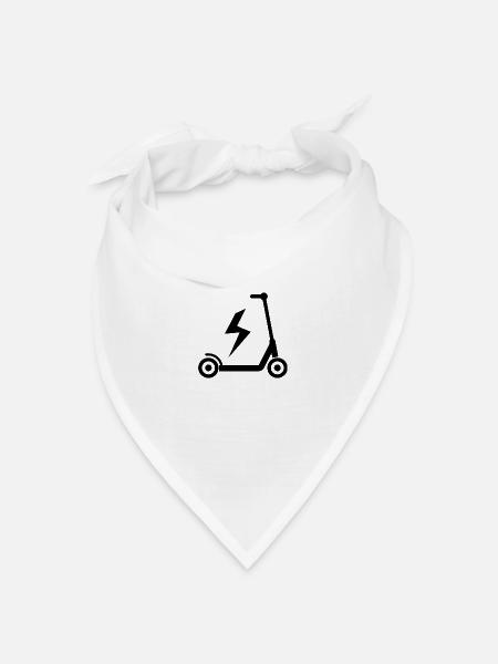 E-Scooter E-Roller Scooter - Bandana Dreieckstuch - Weiß