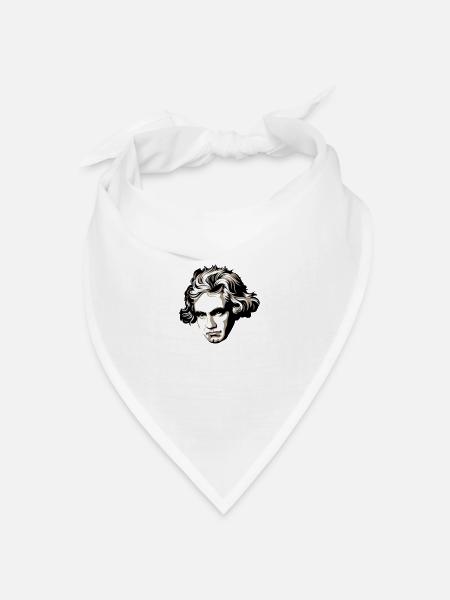 Ludwig van Beethoven - Bandana Dreieckstuch - Weiß