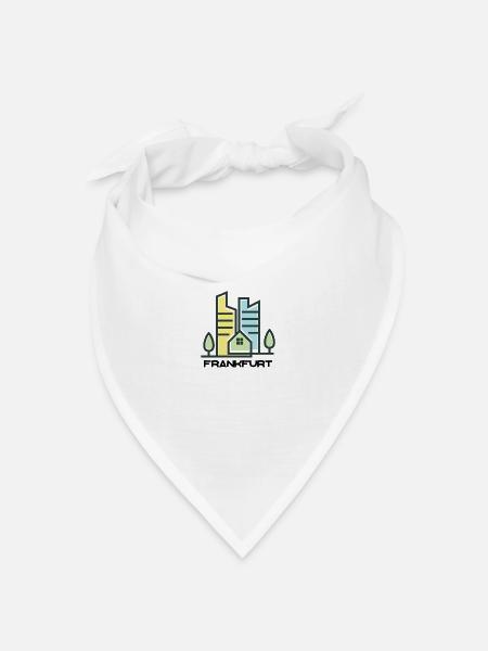 Frankfurt am Main - Bandana Dreieckstuch - Weiß