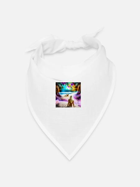 JD Star Artwork No.5 - Bandana Dreieckstuch - Weiß