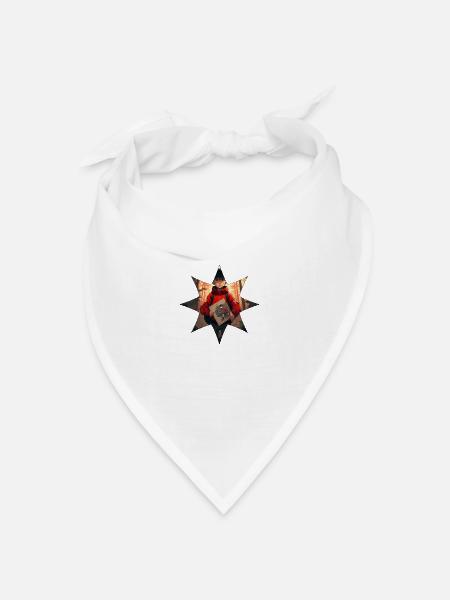 Manga-Stern-Design - Bandana Dreieckstuch - Weiß