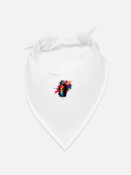 Graffiti - Bandana Dreieckstuch - Weiß