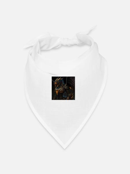 Die Morgendämmerung des Drachen Bahamut - Bandana Dreieckstuch - Weiß