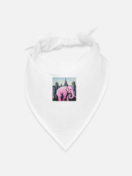 help_for_elephants_06 - Bandana Dreieckstuch - Weiß