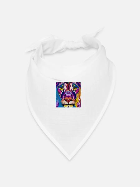 Dschungelkönig - Bandana Dreieckstuch - Weiß