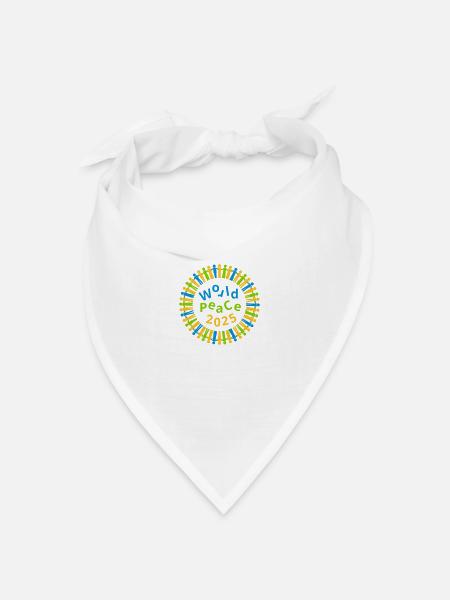 Weltfrieden 2025 - Bandana Dreieckstuch - Weiß