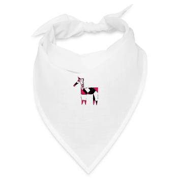 Ein lustiges Einhorn - Bandana Dreieckstuch - Weiß - Vorne