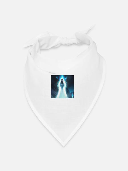 Mystischer blauer Geist digital art - Bandana Dreieckstuch - Weiß