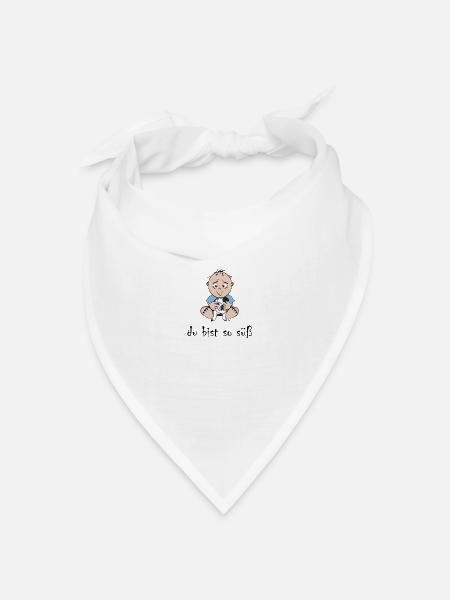 süßes Baby - Bandana Dreieckstuch - Weiß