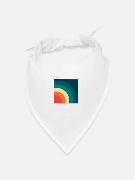 "Vintage 3" - Bandana Dreieckstuch - Weiß