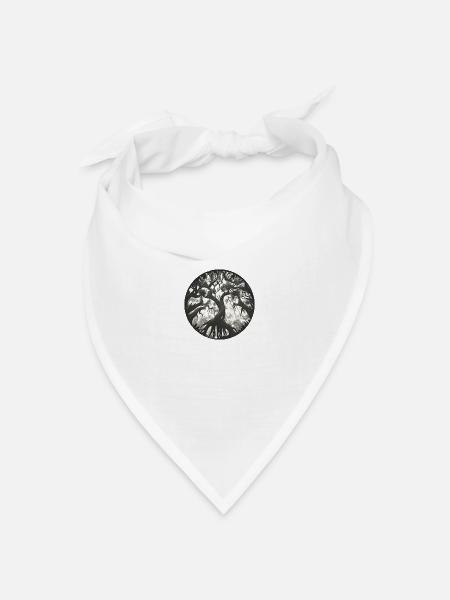 Wald voller Bäume - Nature Art - Bandana Dreieckstuch - Weiß