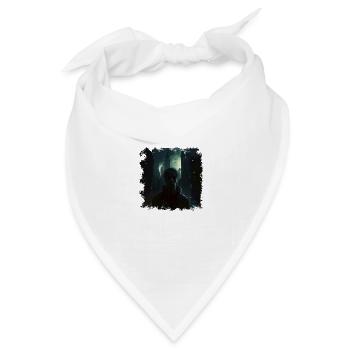 Wächter und Retter in der dystopischen Stadt - Bandana Dreieckstuch - Weiß - Vorne