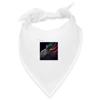 Alles ist aus Wellen 2 - Bandana Dreieckstuch - Weiß - Vorne