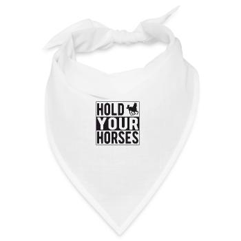 Hold your Horses - Bandana Dreieckstuch - Weiß - Vorne