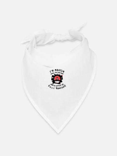 Frieden & Liebe Frieden und Liebe - Bandana Dreieckstuch - Weiß