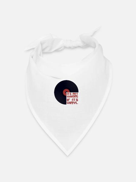 Es ist kein Horten, wenn es Vinyl ist - Bandana Dreieckstuch - Weiß