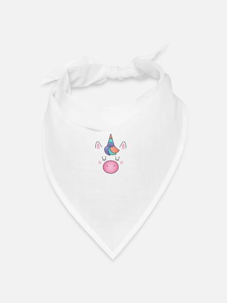 Kleines Einhorn - Bandana Dreieckstuch - Weiß