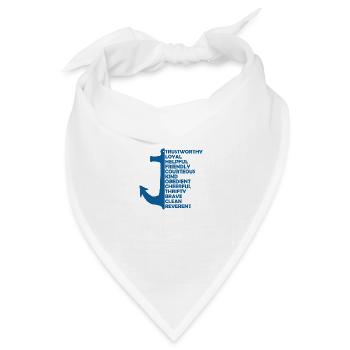 Seepfadfindergesetz Gelübde - Bandana Dreieckstuch - Weiß - Vorne