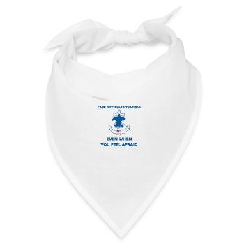 Seepfadfindergesetz Gelübde - Bandana Dreieckstuch - Weiß - Vorne