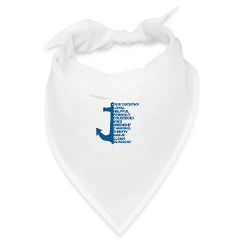 Seepfadfindergesetz Gelübde - Bandana Dreieckstuch - Weiß - Vorne