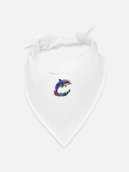 ORIGINAL DELPHIN - IN FARBE - Bandana Dreieckstuch - Weiß