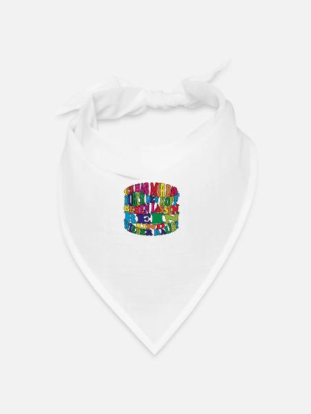 witziges Nicht-Nachdenken-Design / lustige Sprüche - Bandana Dreieckstuch - Weiß