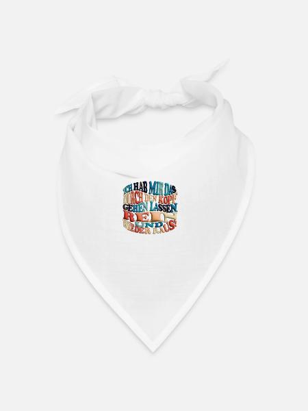 witziges Nicht-Nachdenken-Design / lustige Sprüche - Bandana Dreieckstuch - Weiß