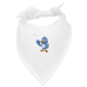 Perfekter blauer Vogel - Bandana Dreieckstuch - Weiß - Vorne