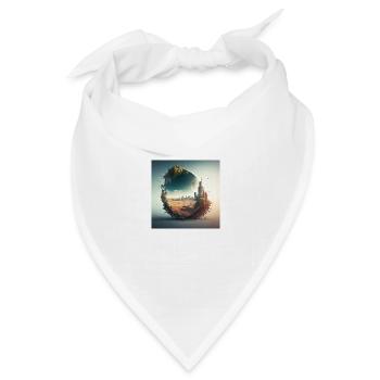 Landschaft der Welt n°2 - Bandana Dreieckstuch - Weiß - Vorne